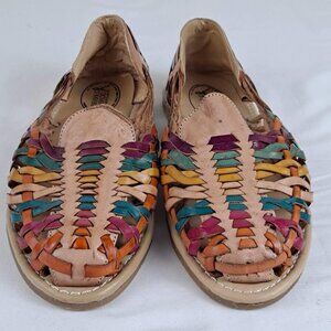 Artsenias Giovanni D'Navarro Size 8.5-9 Multicolor Leather Hurachi Sandals NWOT